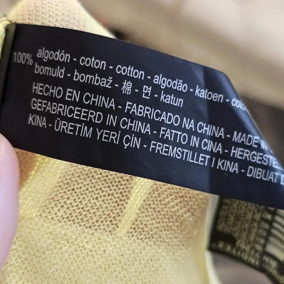 ZARA The Knitwear Cover up Yellow Knit 100% Cotton Tunic Dress Shirt size L - Picture 5 of 5